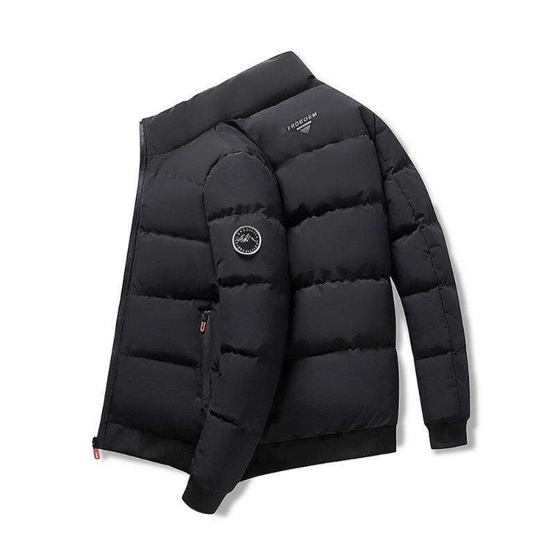 Stand Collar Warm Cotton Coat for Men In Autumn and Winter New Loose and Versatile Casual Jacket for Men Down Cotton Coat for Men