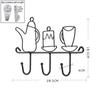 1pc  Iron Kettle Wall Hook Ins Simple Key Rack Nordic Coat Hooks Black Hat Hanger for Home Decorate