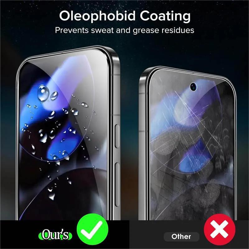 5pcs Fingerprint Unlock Premium Tempered Glass for Google Pixel 10 Pixel 10 Pro XL Pixel 9A 9Pro 8 8A 7 7A 6 6A 5 5A Pixel 9 Pro XL Screen Protector