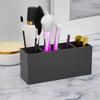 NIUBEE Pen Holder, 4 Compartments, Acrylic Pen Stand, Cosmetic Storage Box, Simple Desktop Storage for Stationery, Makeup Brushes, and Other Small