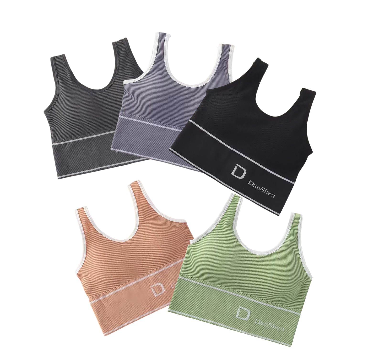 

в трех спортивных бюстгальтерах для йоги Идеальная посадка для вашего повседневного Спортивный бюстгальтер для максимального комфорта и бюстгальтер для йоги Для людей весом [Хорошие указания] Набор из 5 предметов.