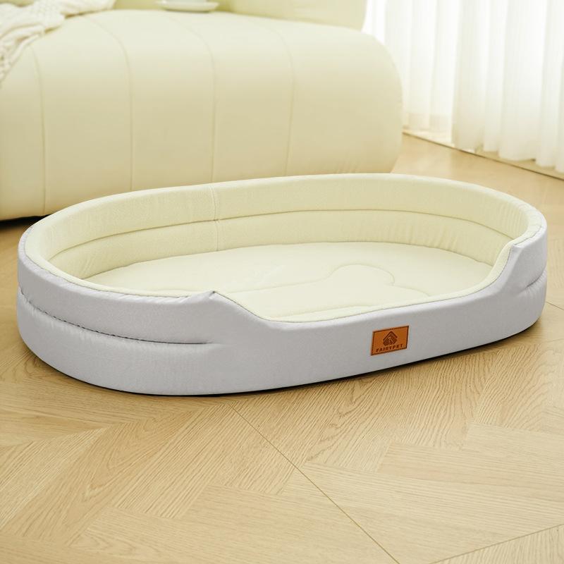 Dog Bed Mat Moisture-Proof All Season Use Chew Resistant Oxford Fabric Modern Solid Memory Foam Pet House
