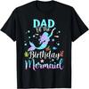 Pai Da Sereia De Aniversário Camiseta Engraçada Combinando Para Festa Em Família