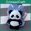 Cute Panda Plush Bag For Girls With Nylon Interior And Zipper Closure For Daily Use