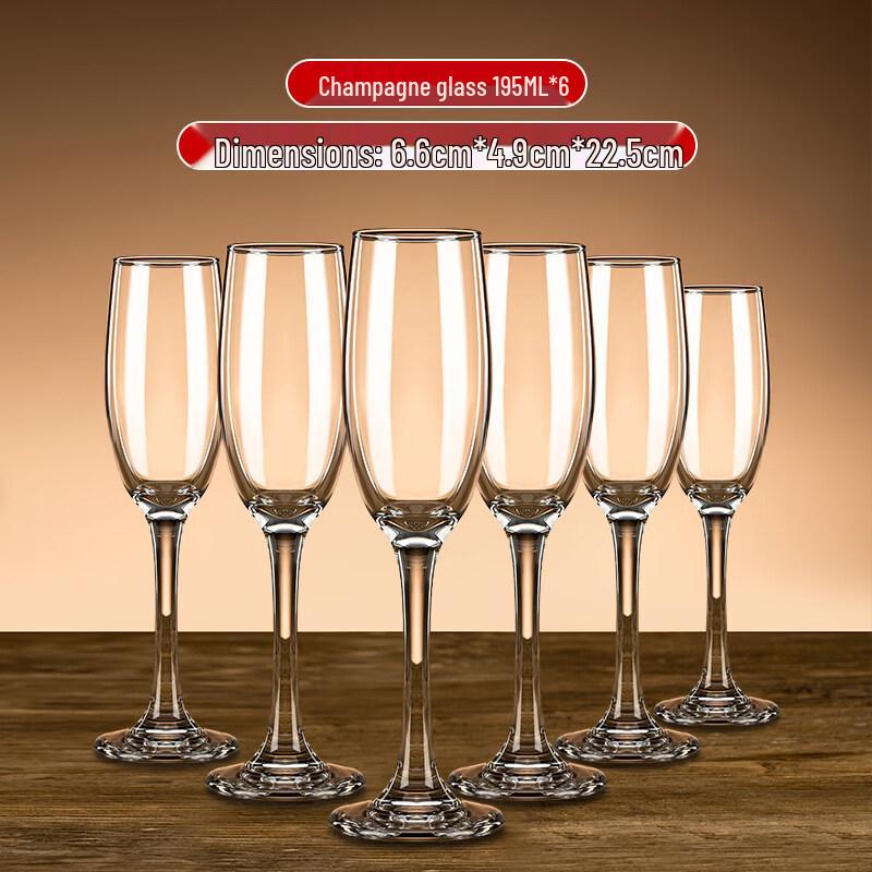 ZISIZ Luxury Handmade Stemmed Champagne Flutes (Pair)