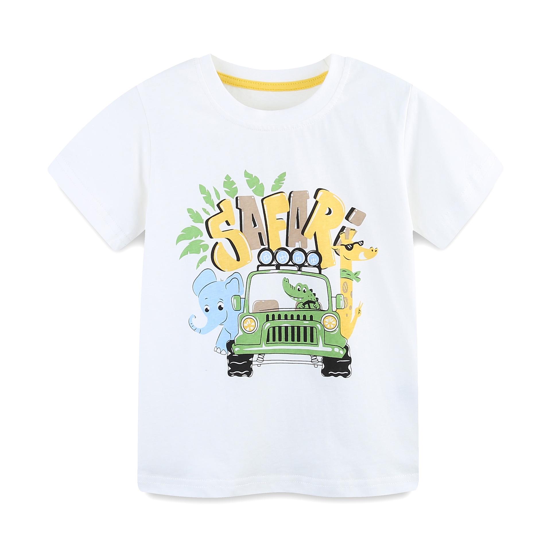 AostaBetty Boys European Style Summer Embroidered Shorts Set 6 Years (120 cm)