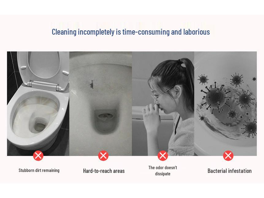 HaoYiJia Detergente e Deodorante per WC - Elimina Macchie e Odori, Formula Anticalcare e Disinfettante
