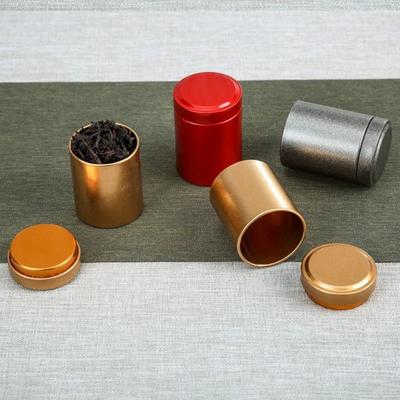 2 Piezas Mini Lata Vacía para Té Hogar Té Verde Negro Tarro Sellado Portátil Hogar Pequeña Caja de Embalaje para Té Latas de Almacenamiento de Hojalata