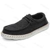 Summer Men Canvas Loafers Comfortable Walking Flats Man Non Slip Soft Moccasins Sneakers  Breathable Lightweight Casual Shoes