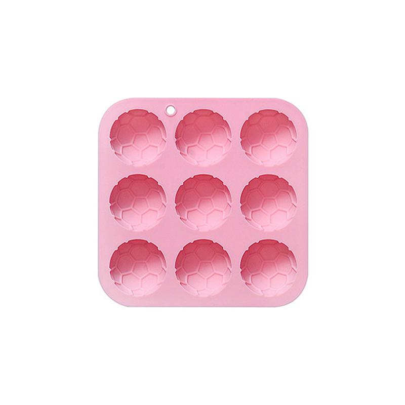 

Набор силиконовых форм для выпечки Футбол с футбольным мячом, воротами, многоразовые для угощений на спортивной вечеринке, тортов и кексов на день рождения розовый