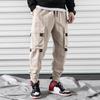 Streetwear Černé Pánské Harem Joggers Kalhoty Pánské Cargo Kalhoty Hip Hop Ležérní Kapsy Tepláky Pánské oversized kalhoty