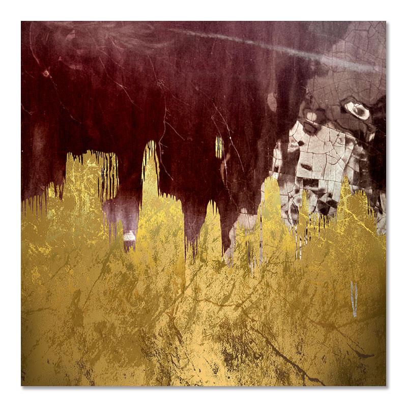 

Golden Abstract Wall Art Square Decorative Painting on The Wall Posters for Living Room Modern Large Picture for Home Decor 30x30cm No Frame