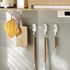 Adhesive Hooks Waterproof Rotatable Foldable Wall Stick Hooks for Kitchen Bedroom Bathroom 2pcs