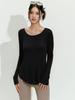 Women's Long Sleeve Ribbed Yoga Top - Autumn/Winter Collection, Slim Fit, Nude Feeling, Perfect for Pilates & Outdoor Sportswear