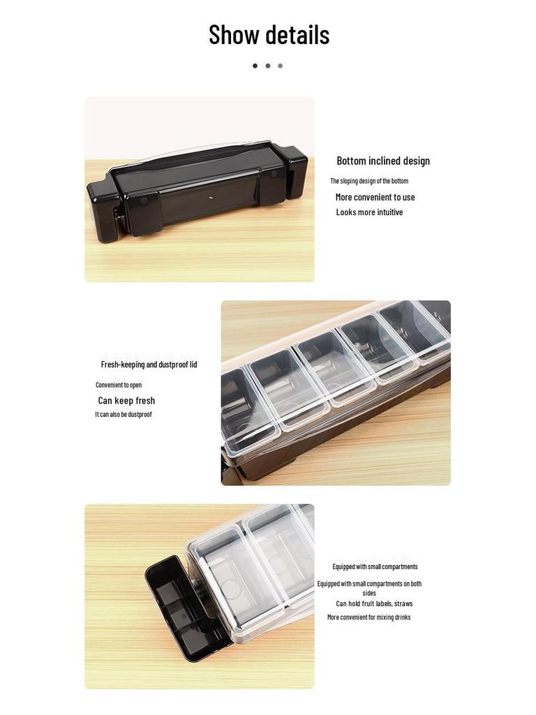 Multifunctional Multi-layer Divided Box with Lid for Fruit Tasting and Ingredient Storage