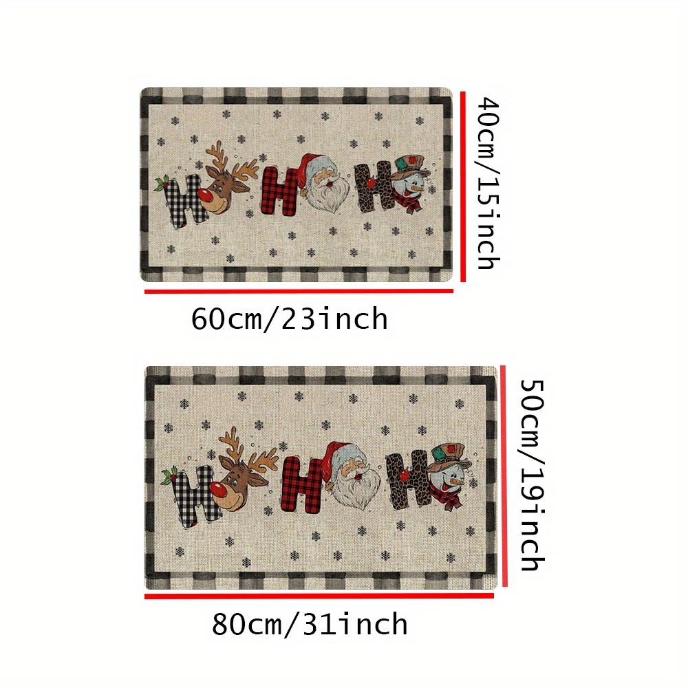 VIKAMA Christmas Carpet Cute Cartoon Floor Mat Doormat Welcome Mat Outdoor Carpet Living Room Carpet Rug For Bedroom Home Decora 40X60CM (1.3X2FT