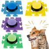 4 pièces Jouet Chien Interactif Bouton Parlant Enregistrable avec Tapis Buzzeurs Sonores Portables Bruitmakers de Fête pour Enfants