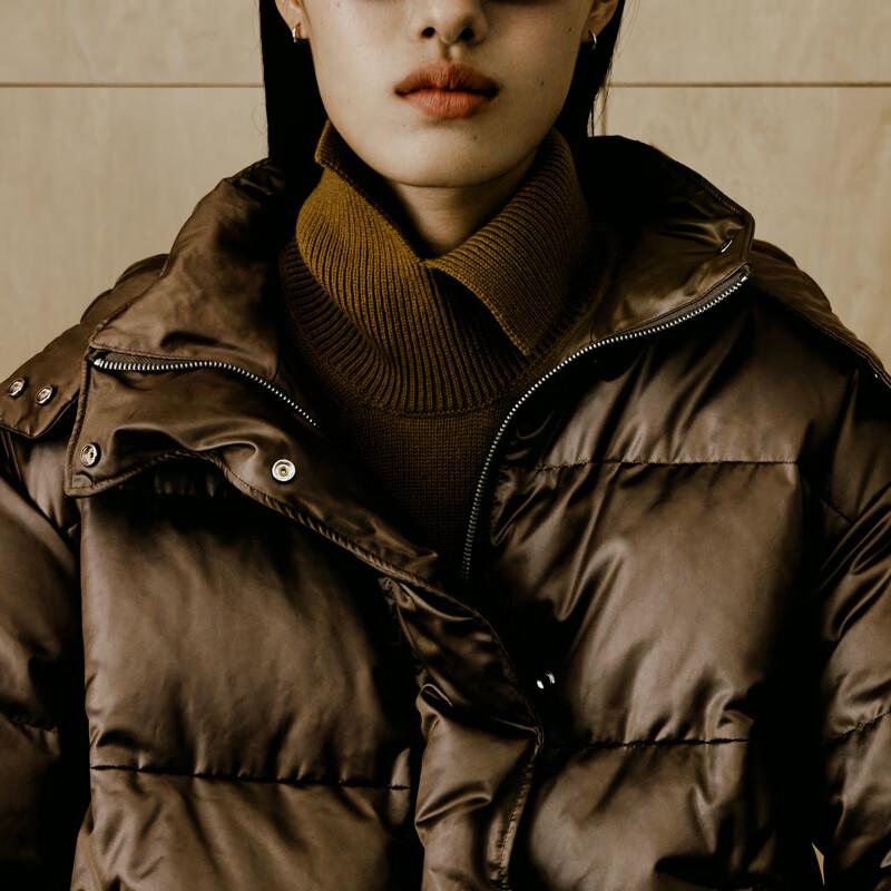 Less 2023 Winter Hooded Long Sleeve Down Jacket 2NAC12750