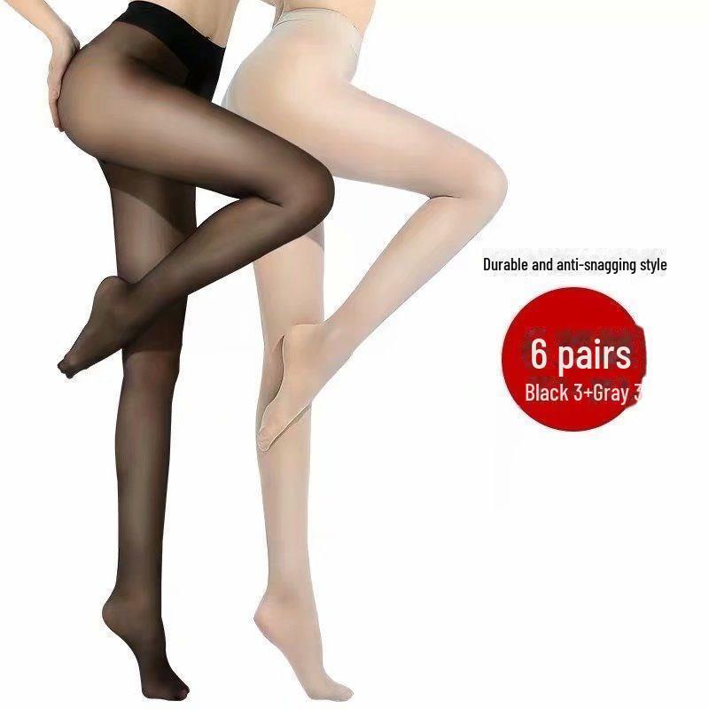 6-Pack Core-Spun Women's Anti-Snagging Leg-Beautifying Stockings with Individual Packaging