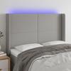 VidaXL LED Headboard Bedroom Furniture Double Bed Accessory Head of Bed Frame Interior Light Grey 3123766