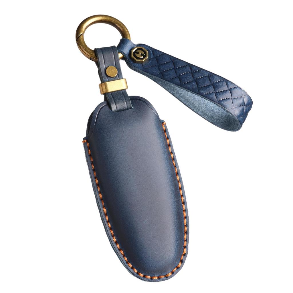 Retro Skórzany Pokrowiec na Kluczyk Samochodowy dla Lincoln Aviator/Navigator