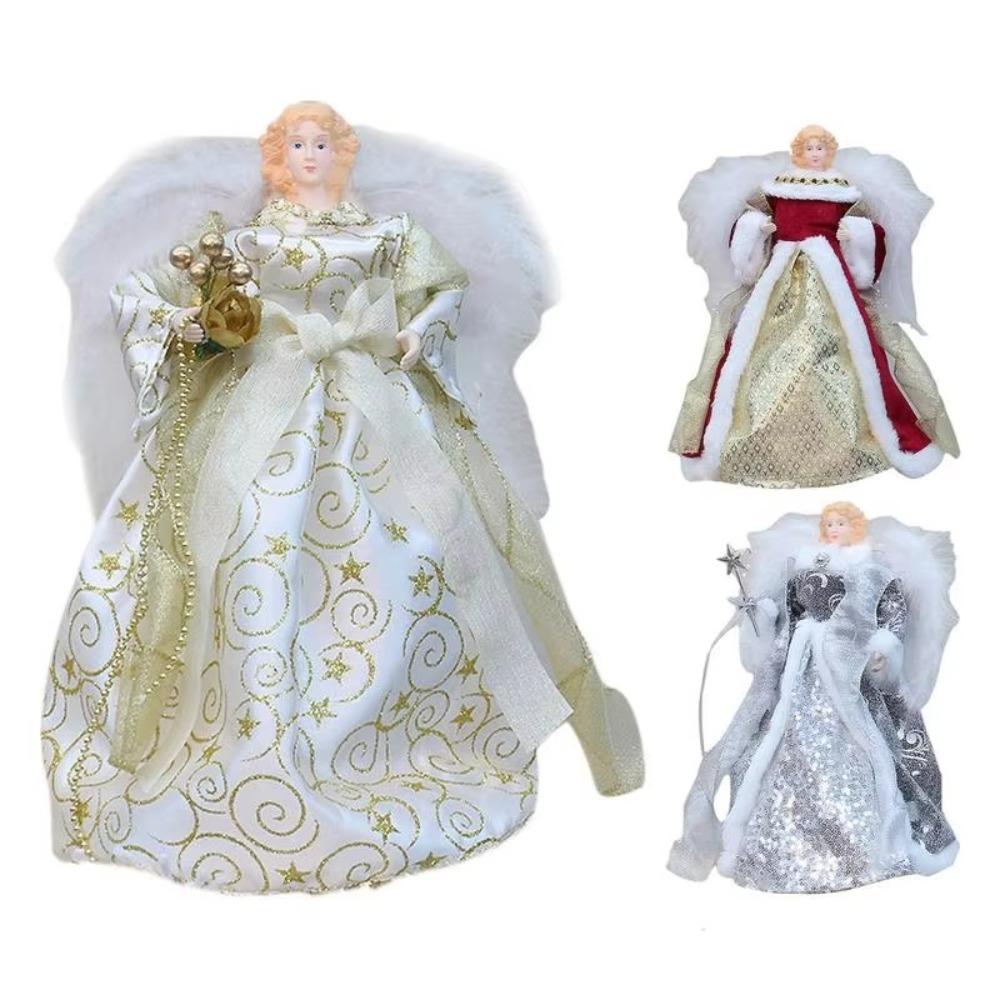 Plush Wings Christmas Tree Topper 2024 Angel Angel Tree Top Star Decorations  Yard Cafe Home