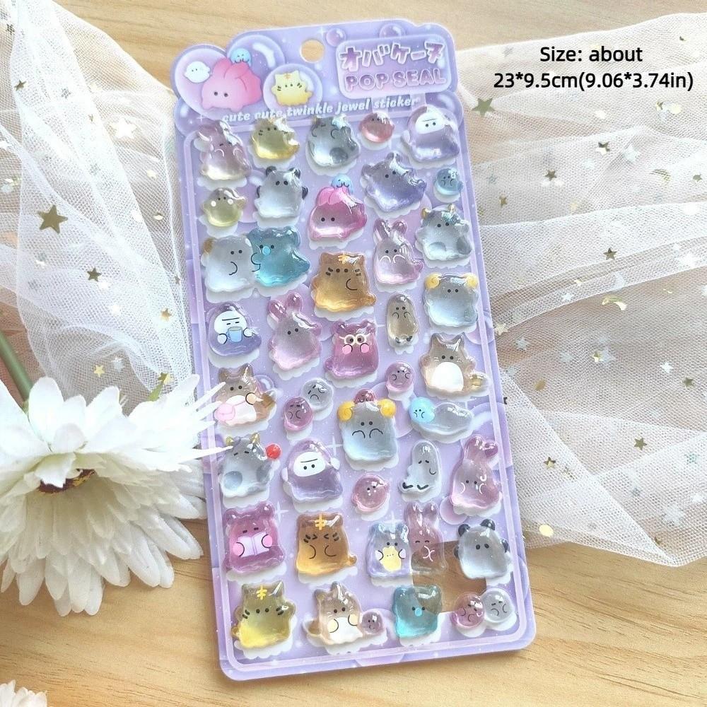 Cute Pop Seal Stickers 3D Effect Ghost Stickers Adorable Decor Cartoon Stickers  Scrapbooking