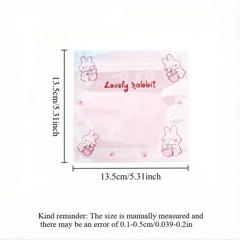 12pcs Cute Cartoon Self Sealing Bag, Travel Storage Bag, Jewelry Bag, Printed Sealed Bag, Earring Packaging Bag, storage bag