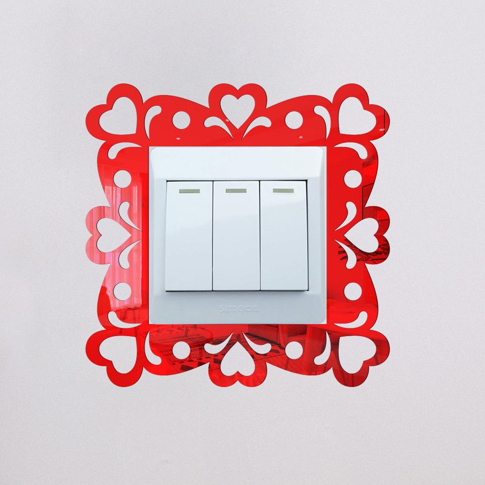 Acrylic Switch Mirror Wall Sticker for Living Room & Bedroom Decor