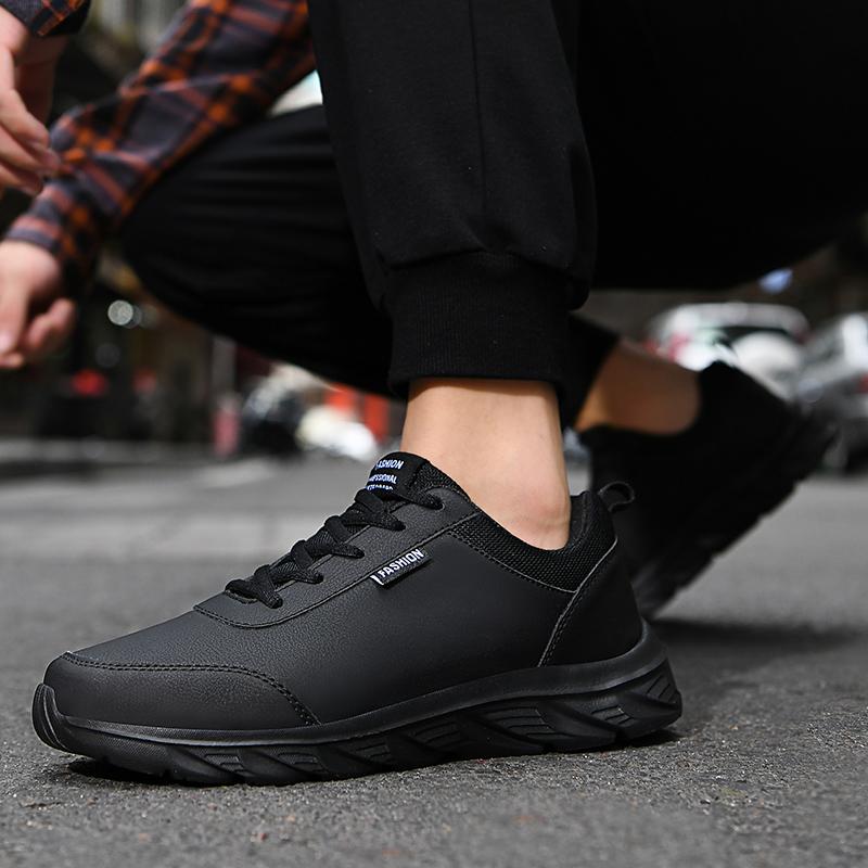 38-46 Men's Ultra-light Large-size Scrub Leather Surface Low-cost Sports Shoes