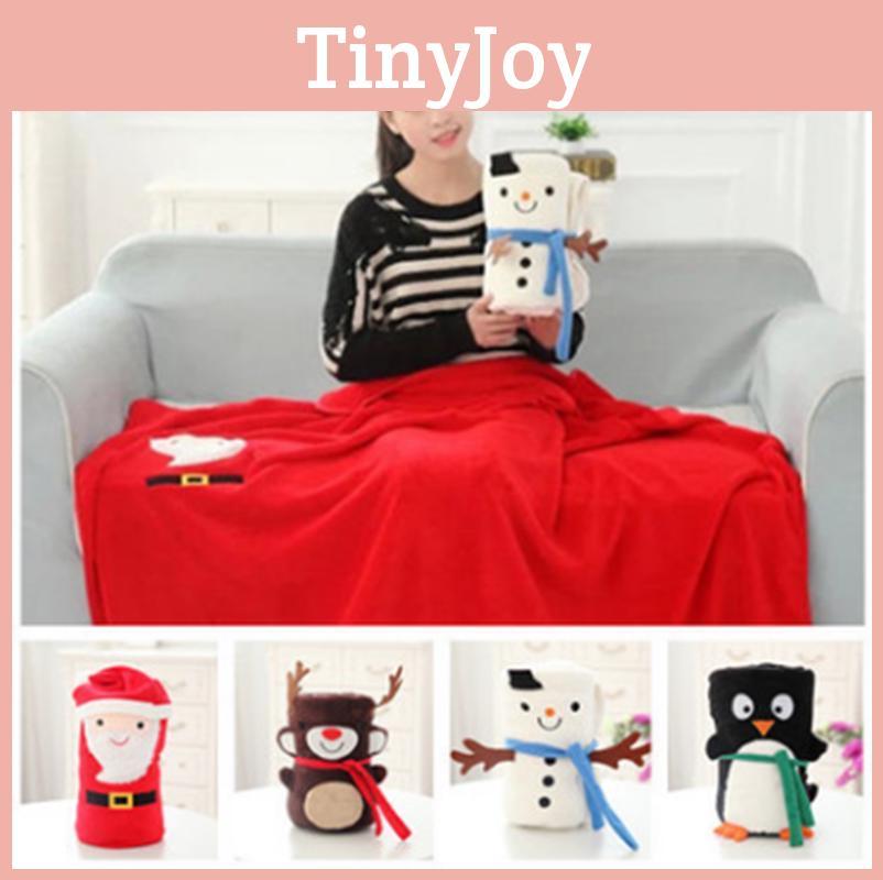 Reindeer Travel Fleece Blanket For Babies And Toddlers With Warm Faux Material