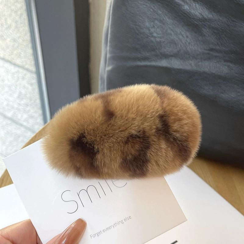 

Настоящая выдра, кроличья шерсть, большие заколки для волос, открытка для волос, корейская супер фея, плюшевое украшение для волос, милый меховой зажим с краями карты