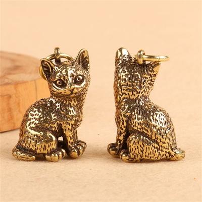 Pretty Cat Sign Hand-crafted No Odor Solid Color Three-dimensional Charming Cat Widget for Unisex