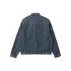 Carhartt WIP Striped Collar Single-Breasted Pocket Denim Jacket Unisex Jackets Dark-Blue CHXJKI033011M-BLA