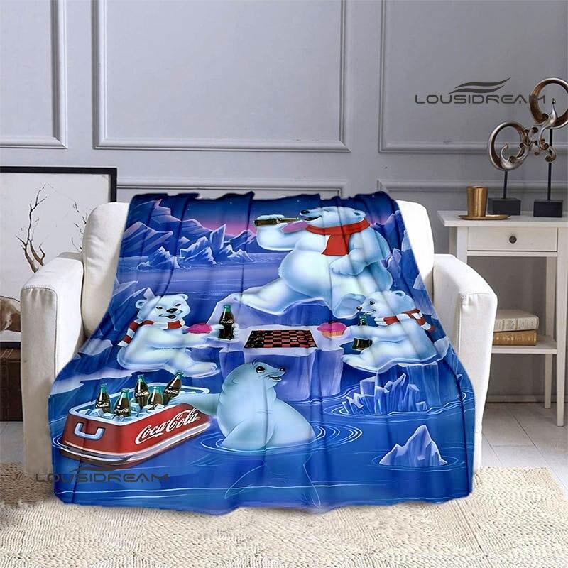 Coke logo printing blanket art decorations children's warm blankets flannel soft and comfortable blankets home travel blankets