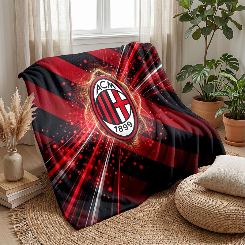 AC Milan Theme blanket Soft Flannel Blanket Plush Throw Blanket Cozy Sofa Bed Blanket for Home Decor