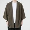 Summer Japanese Outer Japanese Style Large [FJLTDCP] Men's Clothes, Cardigans, Business, Casual, Plain, Style, Haori, Shirt, Cardigan, Men's, 3/4