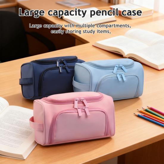 Roztomý pouzdro na tužky s velkou kapacitou, organizér na psací potřeby, multifunkční taška na zip pro školní potřeby, domov, kancelář, ubytovnu