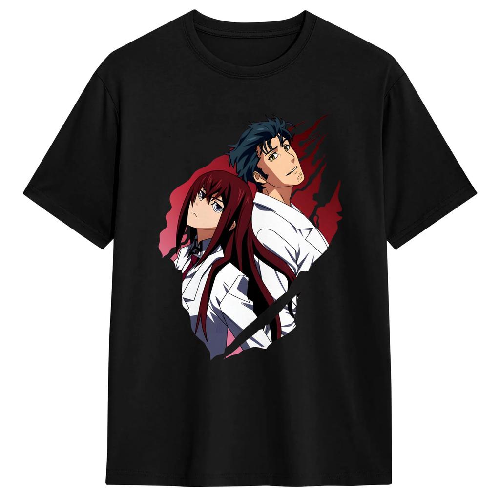 Men's Game Steins Gate T-Shirts Cotton Tees Summer Streetwear Short Sleeve T Shirt O-Neck Popu