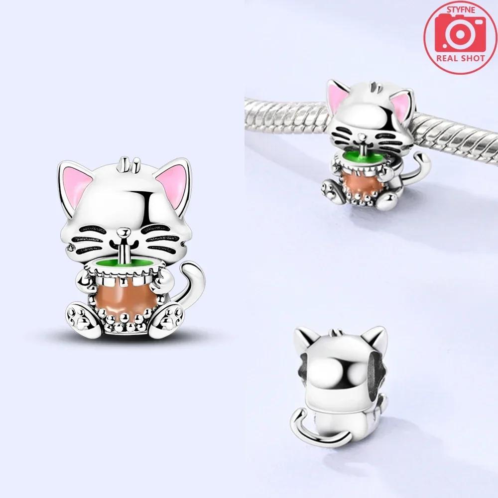 Original Copper Cute Pet Dogs Cats Bears Elephants Pendants Beads Fit Bracelet Making Women Jewelry Diy Birthday Fine Gift
