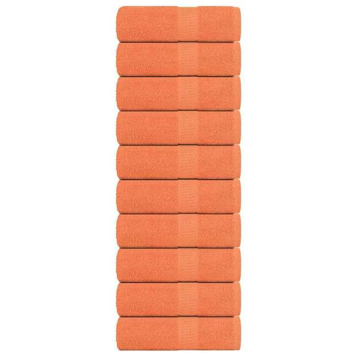 VidaXL Serviettes de toilette 10 pièces FROGN Orange 30 x 30 cm 100 % coton 136898