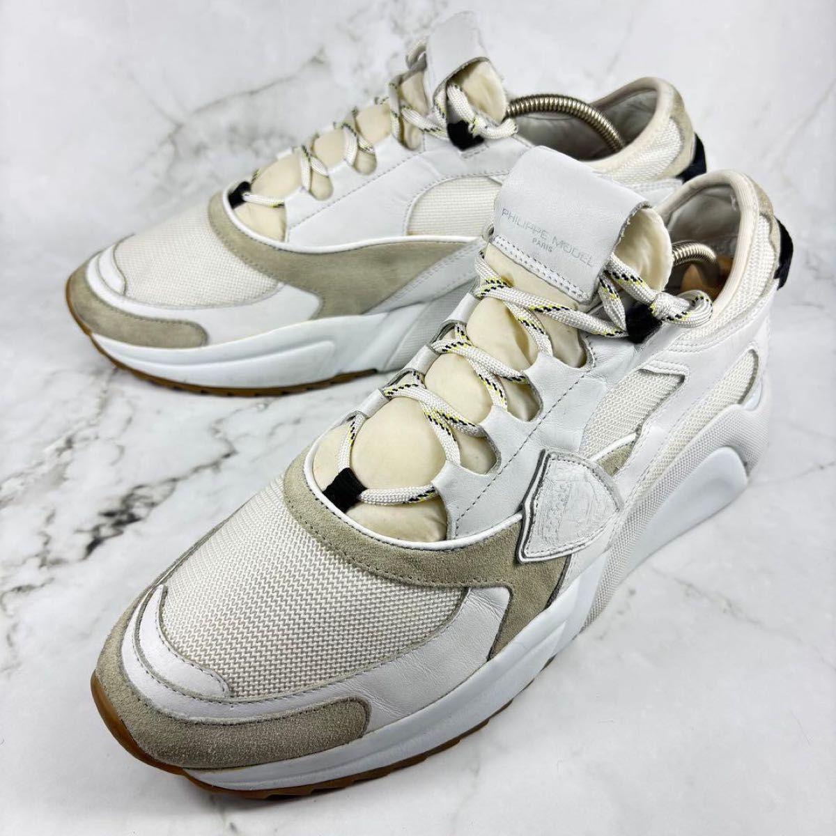 Used PHILIPPE MODEL Dad Sneakers 42 White Thick Sole Sneakers