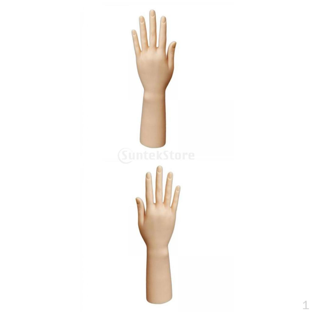 2pcs Durable Plastic Hands Model for Jewelry Rings Watch Display