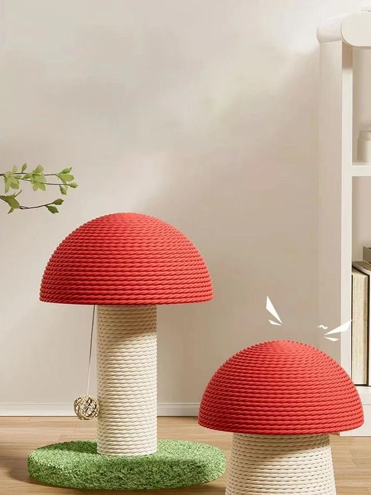 Mushroom Cat Scratch Board, Sisal Scratching Pad for Kittens, Funny Cat Climbing Toy Durable Grinding Claw Board