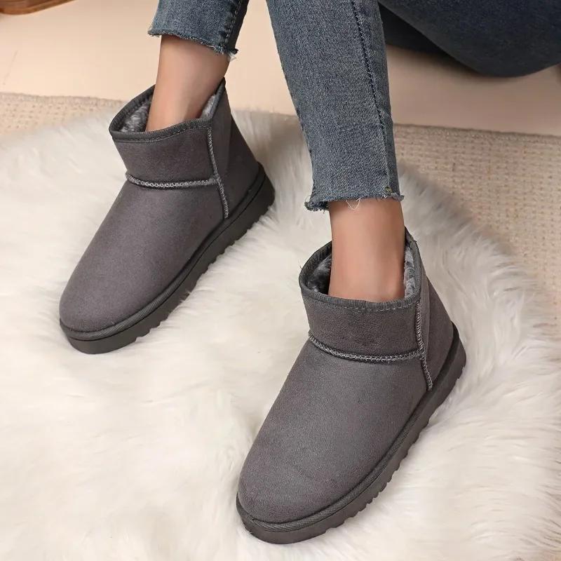 Cotton Shoes Women's Winter Boots 2025 New Snow Boots Women Plus Fleece Thickened Warm  Flat Short Boots Women