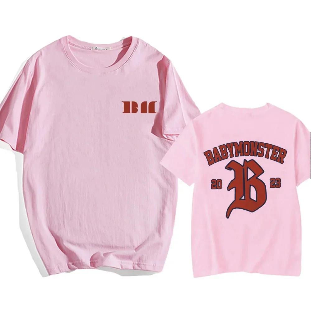 BABYMONSTER Kpop Band Maglietta Moda Coreana Stampa Estiva T-shirt Manica Corta Comode Magliette Abbigliamento Donna