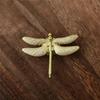 Copper Color Drawer Knobs Dragonfly-shaped Dresser Knobs Furniture Handles Insect Cabinet Pull Handles for Cabinets and Drawers