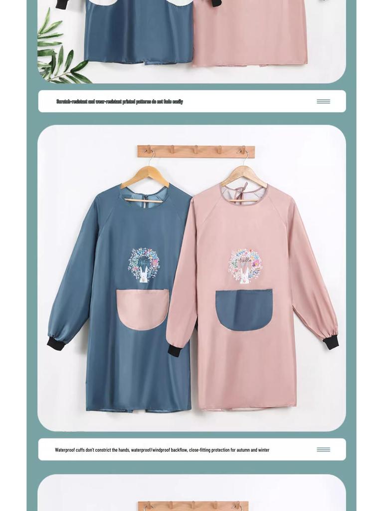 Waterproof and Oil-Proof Summer Apron: Cute, Fashionable, Hand-Wipable, Wide-Fit for Stir-Frying