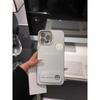 Simple English Smiley Face Bracket Is Suitable for Apple 17promax Mobile Phone Case IP16 Color Silver IMD15 Matte 14/xs.