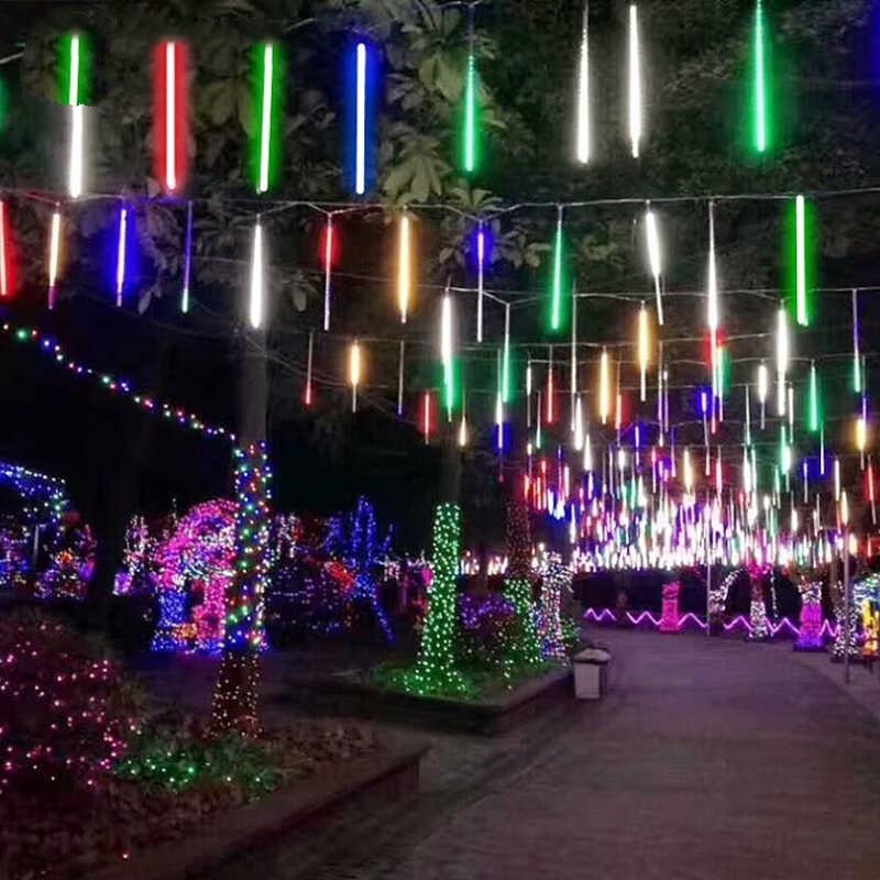 Outdoor Multi-color LED Meteor Shower Tree Light